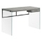Monarch Contemporary Laminate Computer Desk With Grey And Clear Finish I 7445