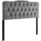 Modway Annabel King Diamond Tufted Velvet Headboard In Gray Finish MOD-6127-GRY