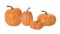 Melrose Foam Set Of 4 Pumpkin Decor With Orange And Brown Finish 76239DS