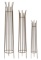 Melrose Metal Set Of 3 Obelisks With Brown And Black Finish 78696DS