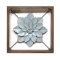 Stratton Home Decor Blue Framed Metal Flower S21054