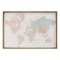 Stratton Home Decor Watercolor World Map Print Wall Art S23699