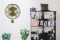 Three Star Elegant Gold And Mirror Segmented Swinging Pendulum Wall Clock ZP920