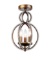 Warehouse of Tiffany 3-Lighting Flush Mount in Antique Bronze Finish RL7976