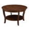 Convenience Concepts American Heritage Round Coffee Table With Shelf R6-362