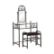 Coaster Vanity and Vanity Stool In Black Finish 2432