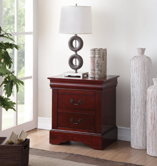 Acme Nightstand in Cherry Finish 19523
