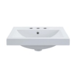 RYVYR Semi-Recessed Ceramic Vessel Sink With Widespread Drillings CSR215RC-3