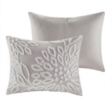 Madison Park King 3 Piece Cotton Chenille Floral Duvet Cover Set MP12-6395