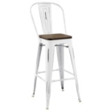 Modway Promenade Metal Bar Stool With White Finish EEI-2816-WHI