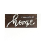 Stratton Home Farmhouse Metal Wall Art With Dark Natural Wood Finish S13573