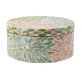 A & B Home Transitional Capiz Floral Multi-Colored Box With Lid 46962