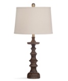 Bassett Mirror Elise Table Lamp in Weather Wood Finish L3380TEC