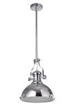 Warehouse of Tiffany Glass And Metal Pendant In Chrome Finish RL8252CH