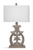 Bassett Mirror Abigail Polyresin Table Lamp With Beige And White Finish L3705T