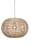 Bassett Mirror Rattan Rattan And Metal Pendant With Brown Finish L4031PEC