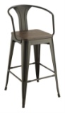 Coaster Wood And Metal Bar Stool 100737