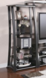 Coaster Metal Media Tower In Black/ Silver Finish 700682