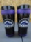 (6) Colorado Rockies Black Metal Tumblers NEW MLB Licensed Box 144