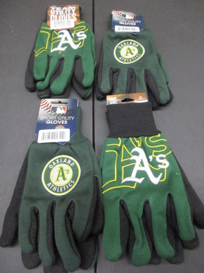 Oakland A's Two Tone Utility Gloves 2 Styles MLB Licensed Box 133