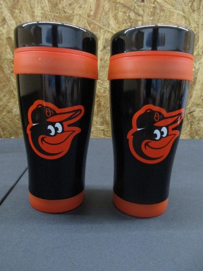 Baltimore Orioles Black Metal Tumblers NEW MLB Licensed Box 135
