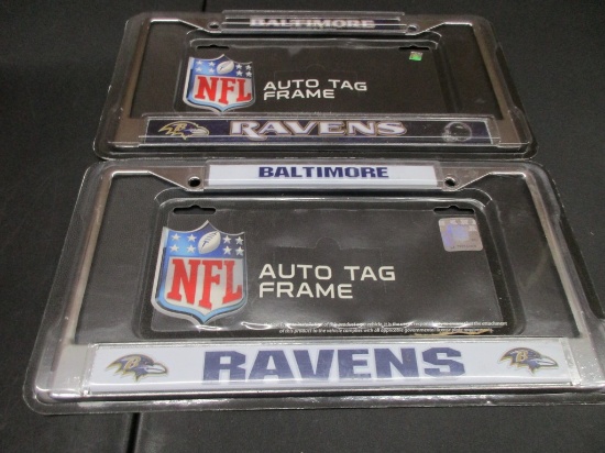 (13) Baltimore Ravens License Plate Frames 2 Styles NFL Licensed Box 142
