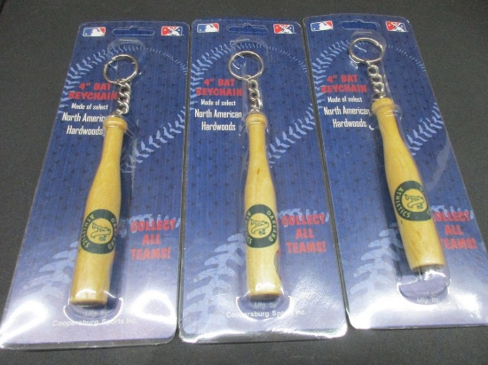 Oakland A's 4" Wood Bat Keychain Brand New MLB Licensed Box 145