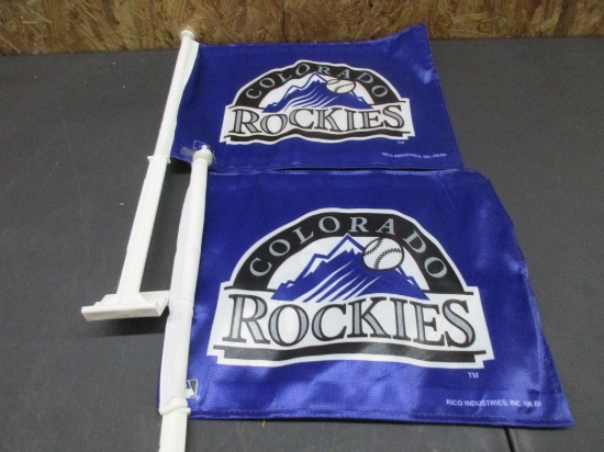 Colorado Rockies 2 sided Car Flags NEW MLB Licensed Box 146