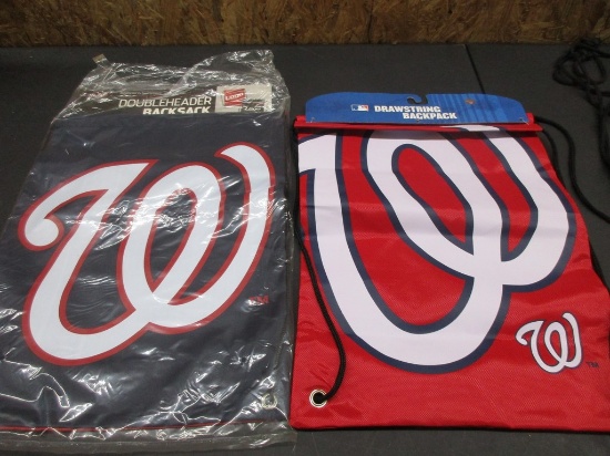 Washington Nationals MIXTURE Drawstring Backpacks NEW Box 148