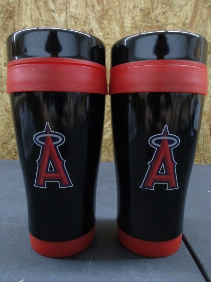 Los Angeles Angels Metal Black Tumbler NEW MLB Licensed Box156
