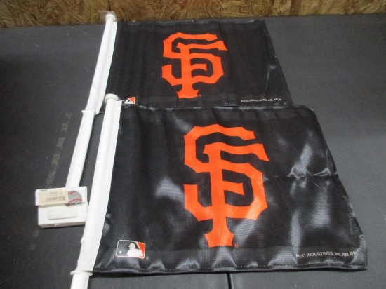 San Francisco Giants 2 Sided Car Flags NEW MLB Licensed Box161