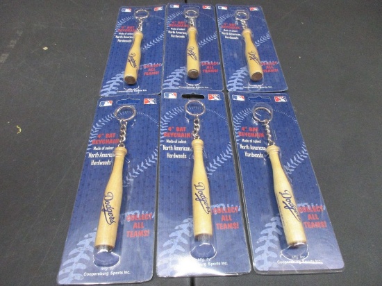LA Dodgers 4" Wood Bat Keychain Brand New Box 170