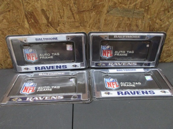 Baltimore Ravens NFL metal license plate frames NEW Box 181