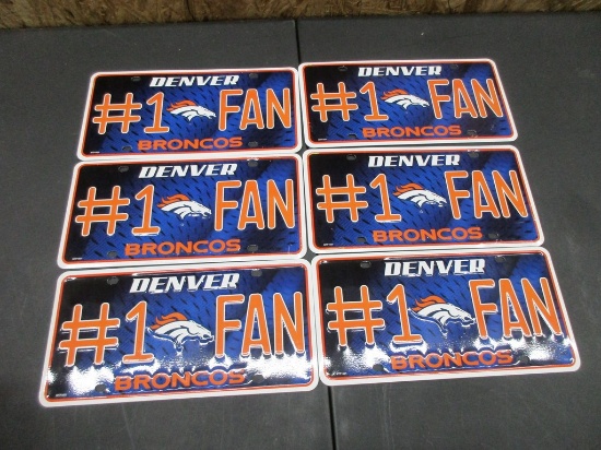 Denver Broncos #1 Fan Metal License Plate New Box 184