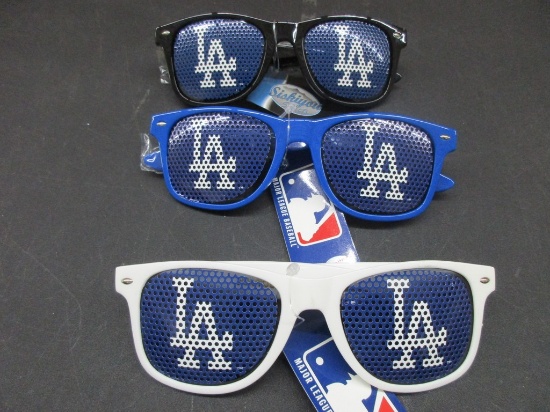 LA Dodgers Sunglasses White Black Blue Frames MLB Licensed Box 121