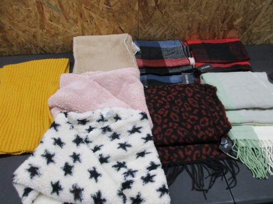 Mixed Brand & Styles Winter Scarves New with Tags Box 50