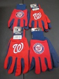 Washington Nationals Two Tone Utility Gloves MLB Licensed Box 134