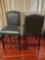 Push Pin Leather Barstools