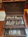 Silverware Set in Case - Includes (20) Knives, (20) Salad Forks, (18) Forks, (17) Soup Spoons, (23)