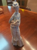 Lady Holding Dog Lladro Figurine