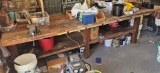 15' Electrified Work Table with (2) Vises and Bench Drill