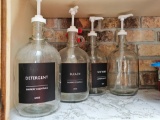 64oz Glass Laundry Bottles with Pumps