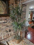 Weaved Artificial Planter with Contents