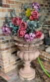 Pair of Concrete Planters with Contents