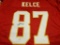 Travis Kelce of the KC Chiefs signed autographed football jersey PAAS COA 658