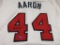 Hank Aaron of the Atlanta Braves signed autographed baseball jersey TAA COA 060