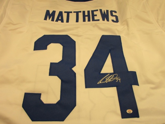 Auston Matthews of the Toronto Maple Leafs signed autographed hockey jersey PAAS COA 082