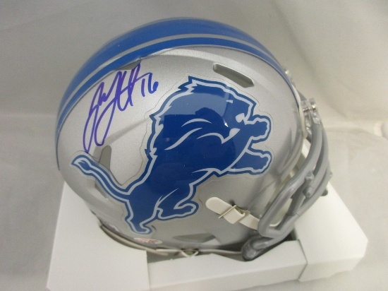 Jared Goff of the Detroit Lions signed autographed mini football helmet PAAS COA 315