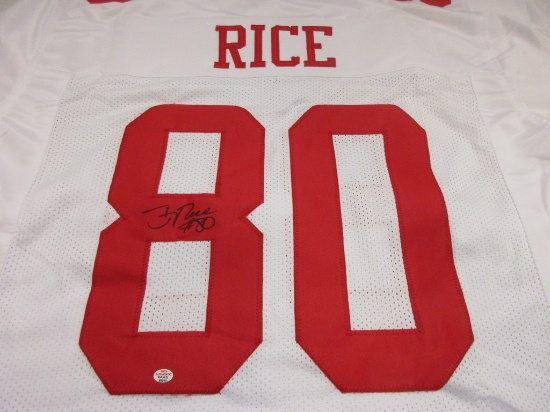Jerry Rice of the San Francisco 49ers signed autographed football jersey PAAS COA 919