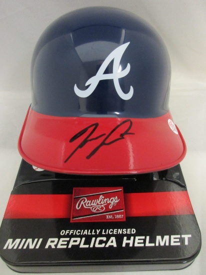Ronald Acuna Jr of the Atlanta Braves signed autographed mini batting helmet PAAS COA 940